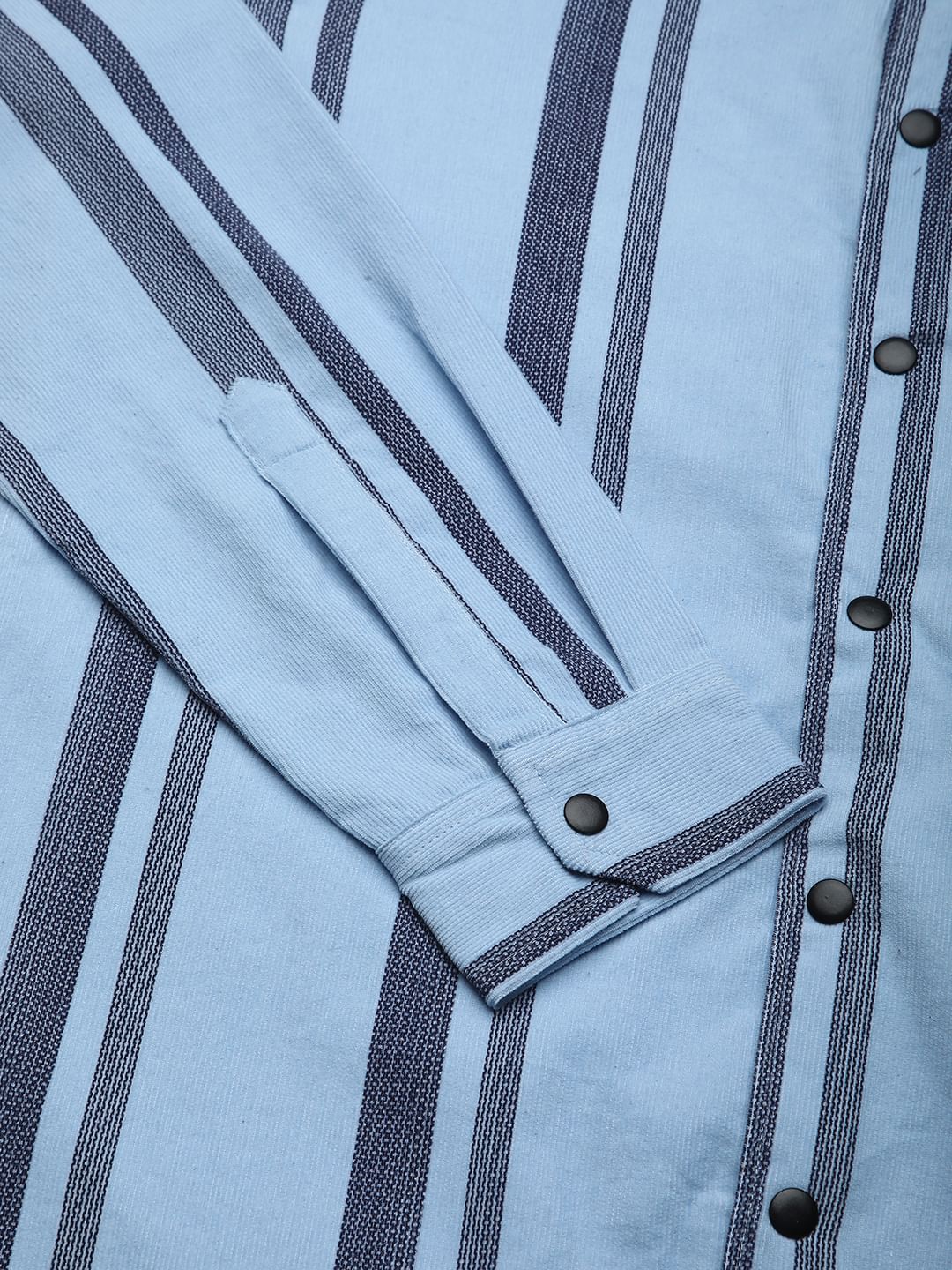 Haute Arctic Blue Striped Corduroy Shirt