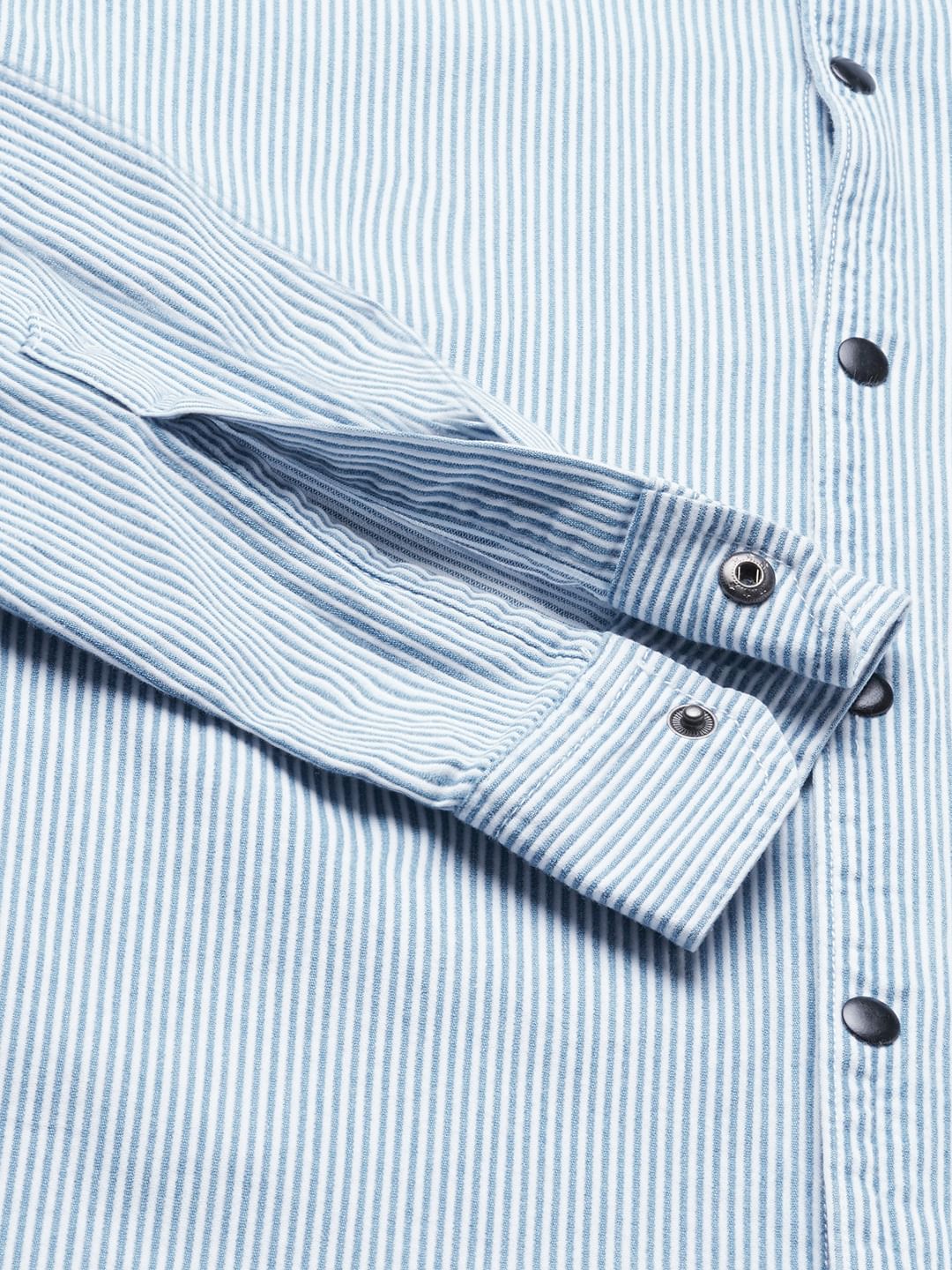 Denim Blue Pencil Stripe Shirt