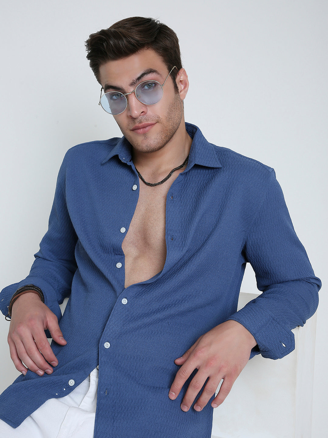 Arctic Ripple Textured Shirt