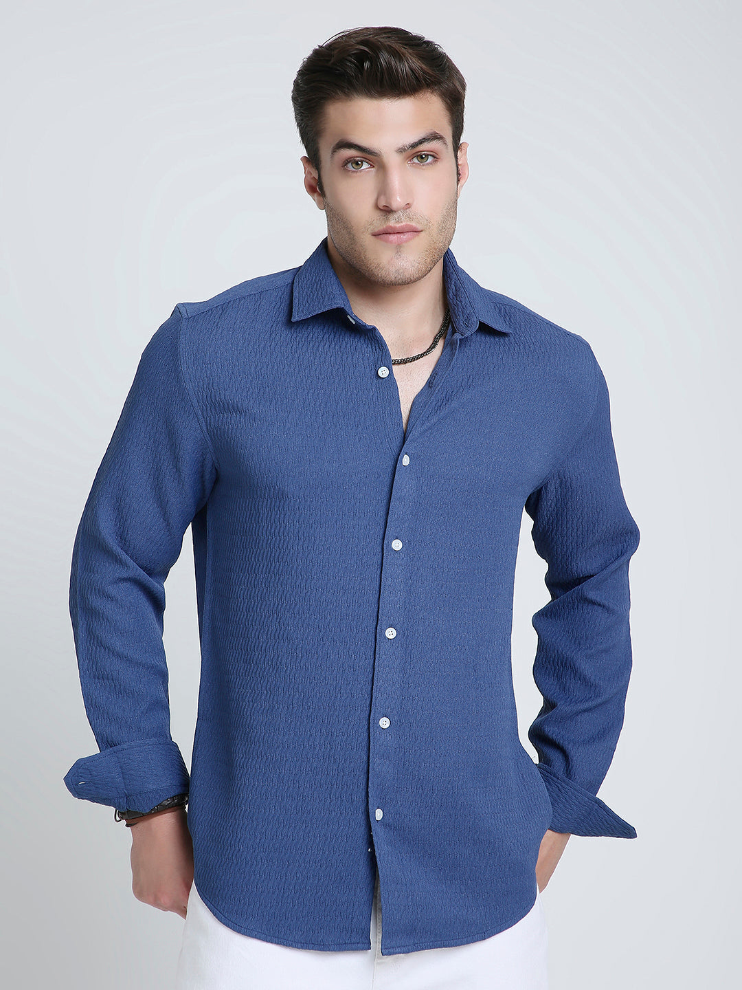 Arctic Ripple Textured Shirt
