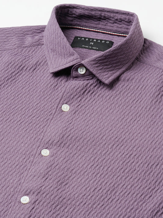 Exquisite Violet Jacquard Shirt