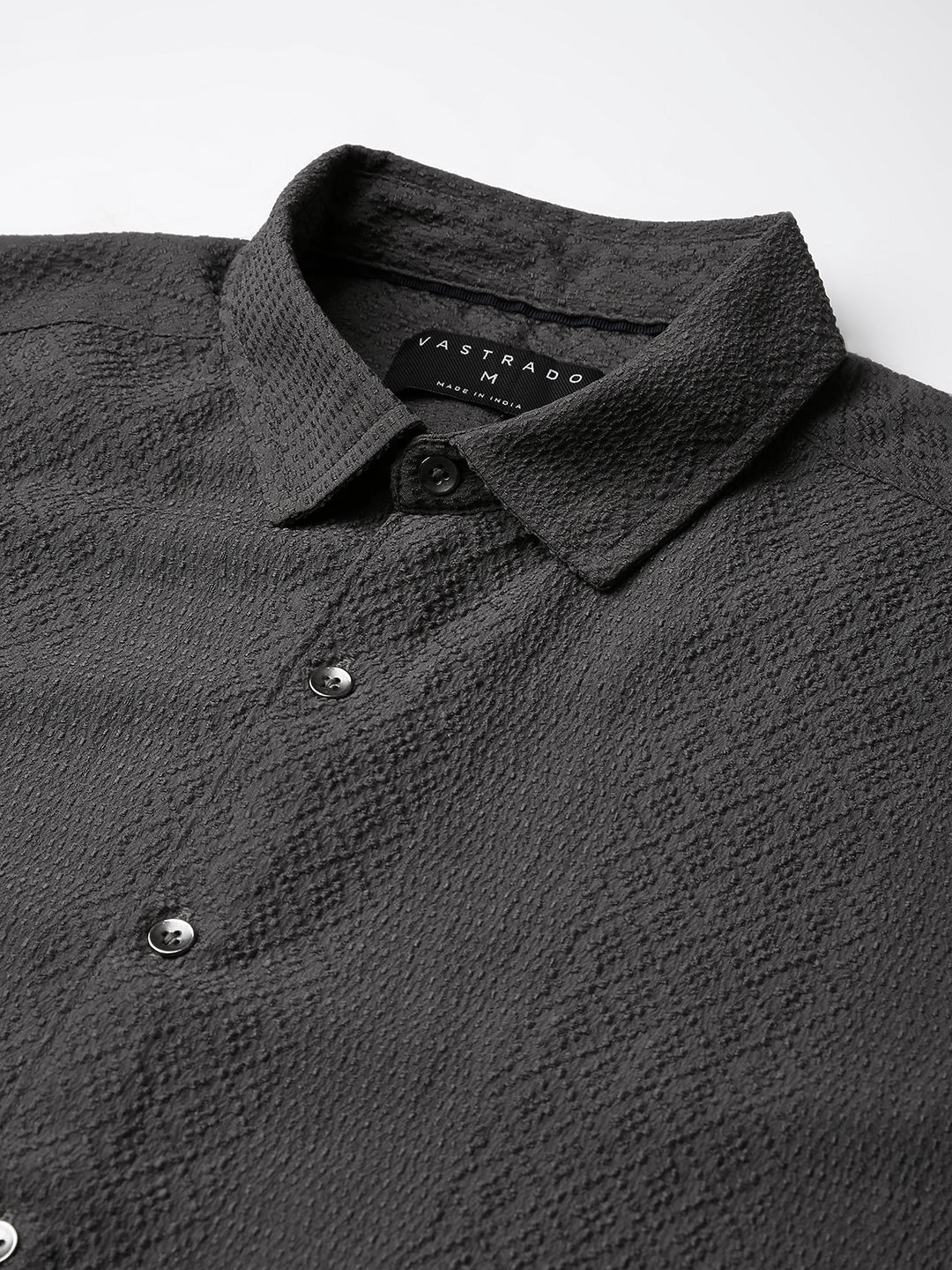 Intricate Diamond Textured Olive Shirt