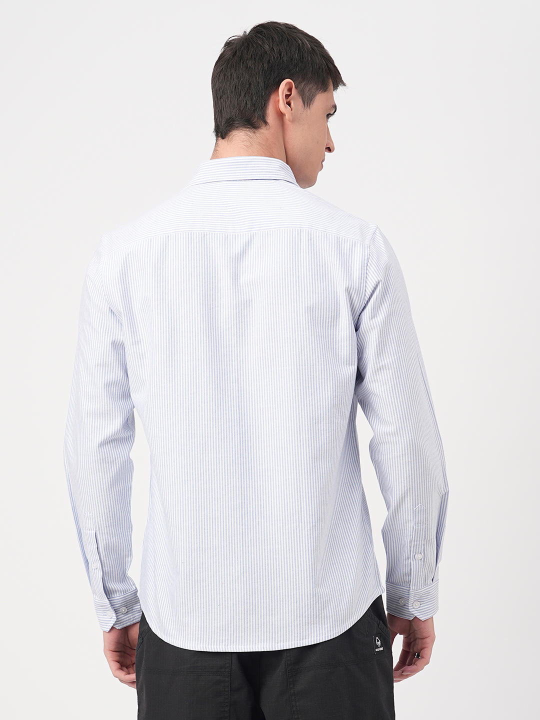 Blue & White Candy Striped Shirt