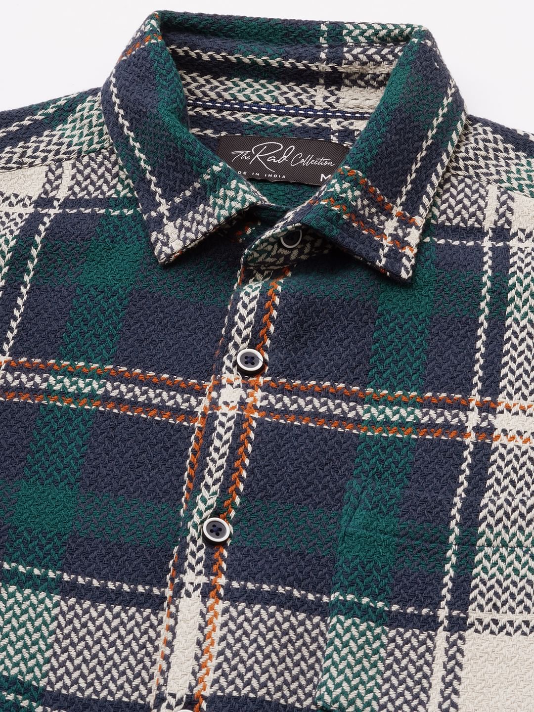 Multicolour Tweed Checks Flannel Shirt