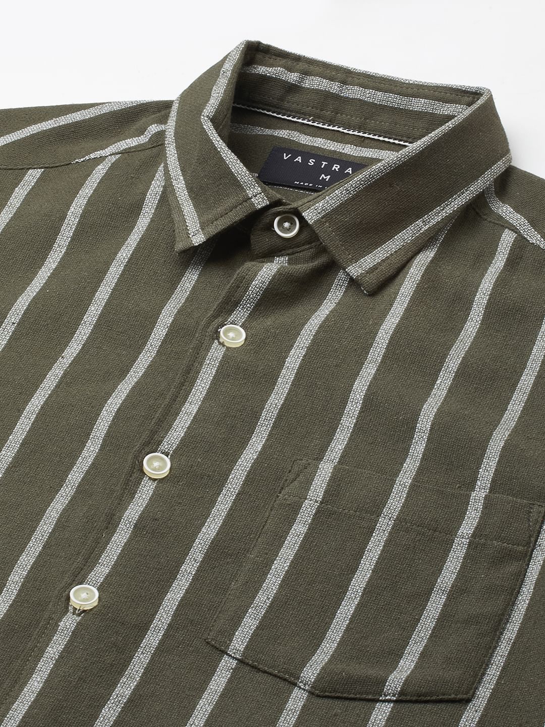Seaweed Green Chalk Striped Shirt