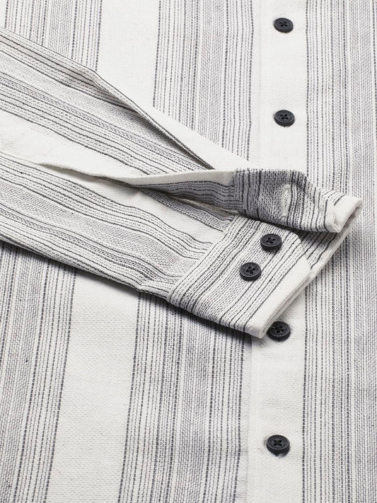 Stripe Elegance White Shirt