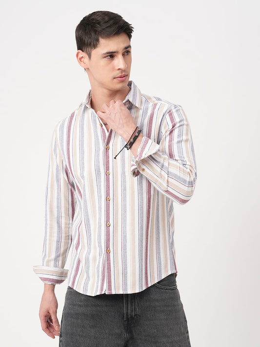 Multicolour Broad Striped Shirt