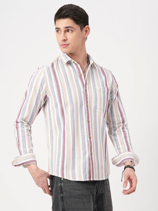 Multicolour Broad Striped Shirt