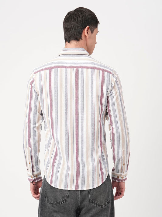Multicolour Broad Striped Shirt