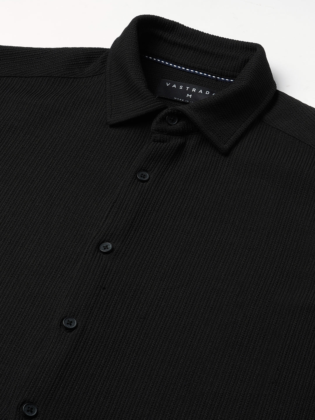 Jade Black Textured Shirt