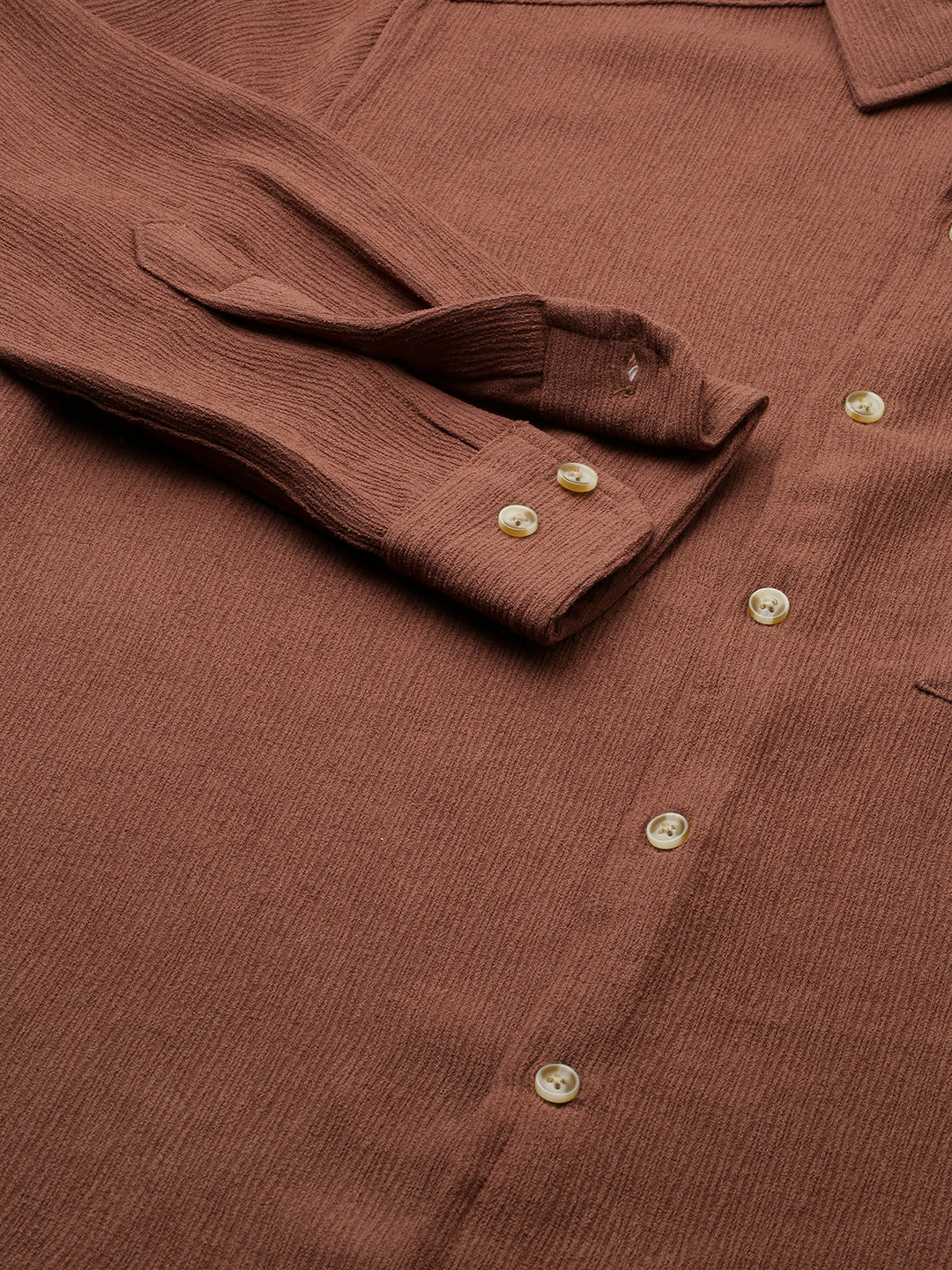 Sauve Cinnamon Brown Crepe Shirt