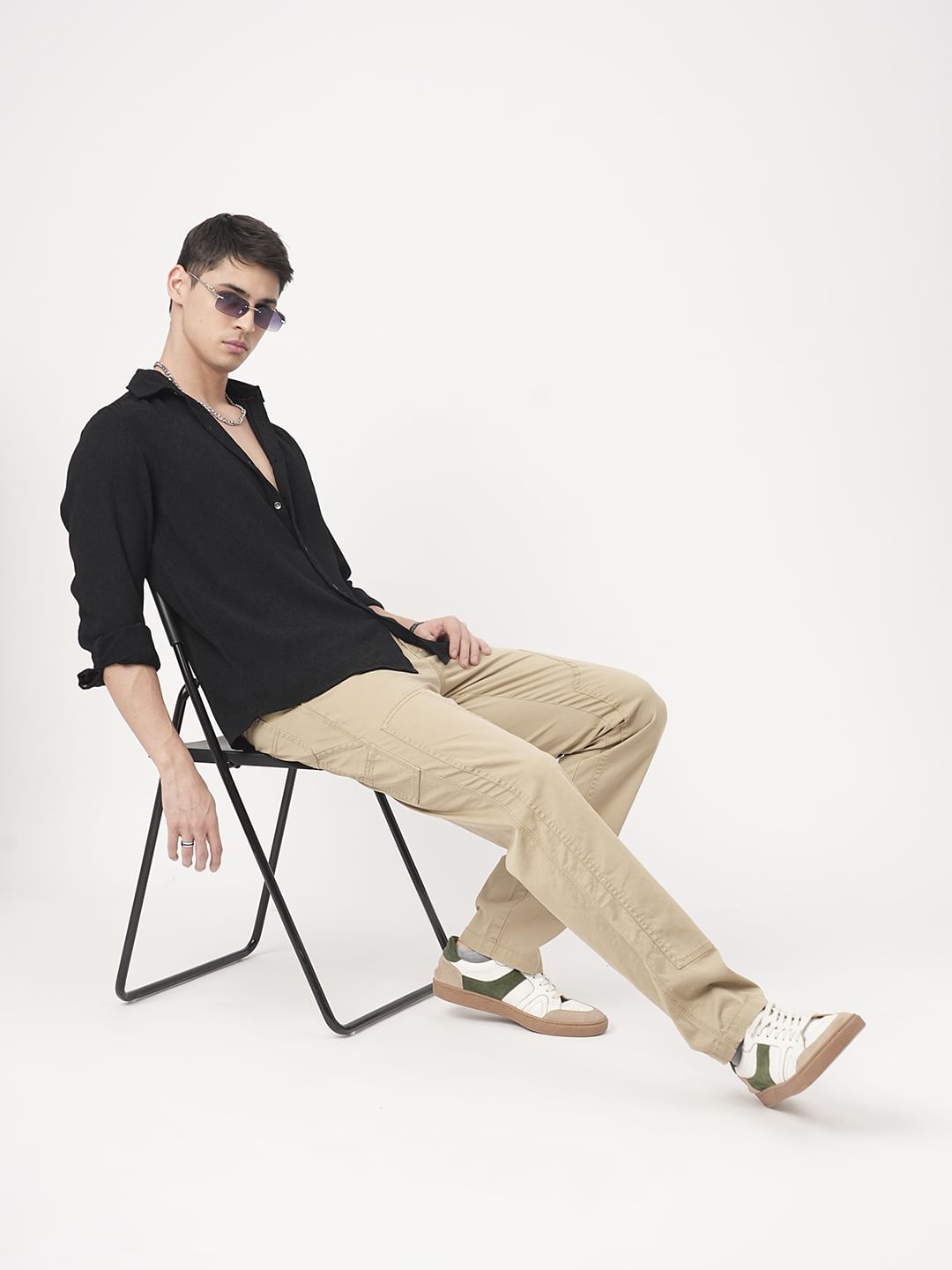 Ink Black Crepe Shirt