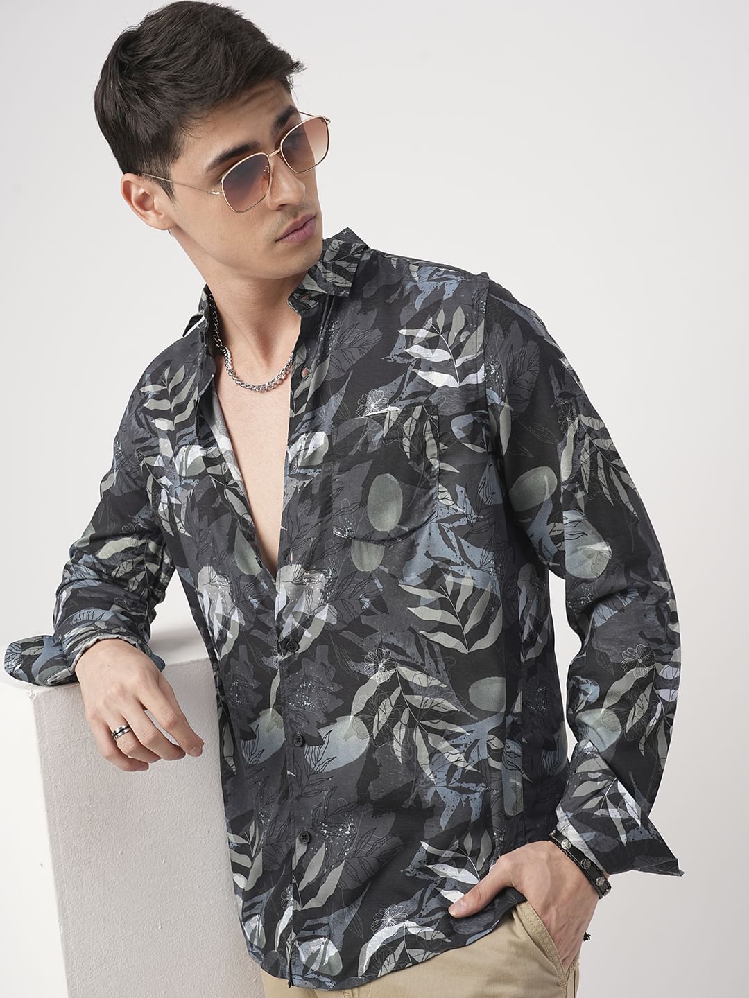 Multicolour Tropical Printed Shirt