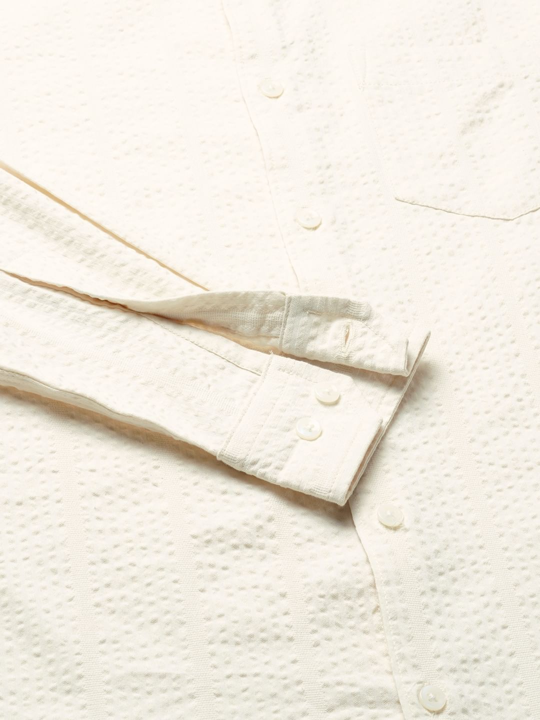 Ivory Seersucker Shirt