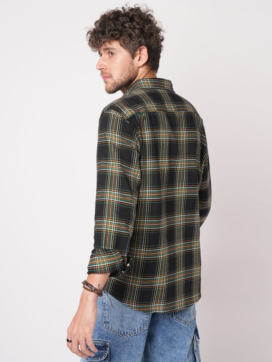 Premium Giza Cotton Multicolour Tartan Checked Shirt