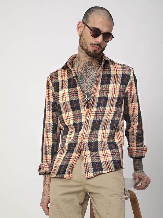 Multicolour Heavy Twill Jacquard Shirt