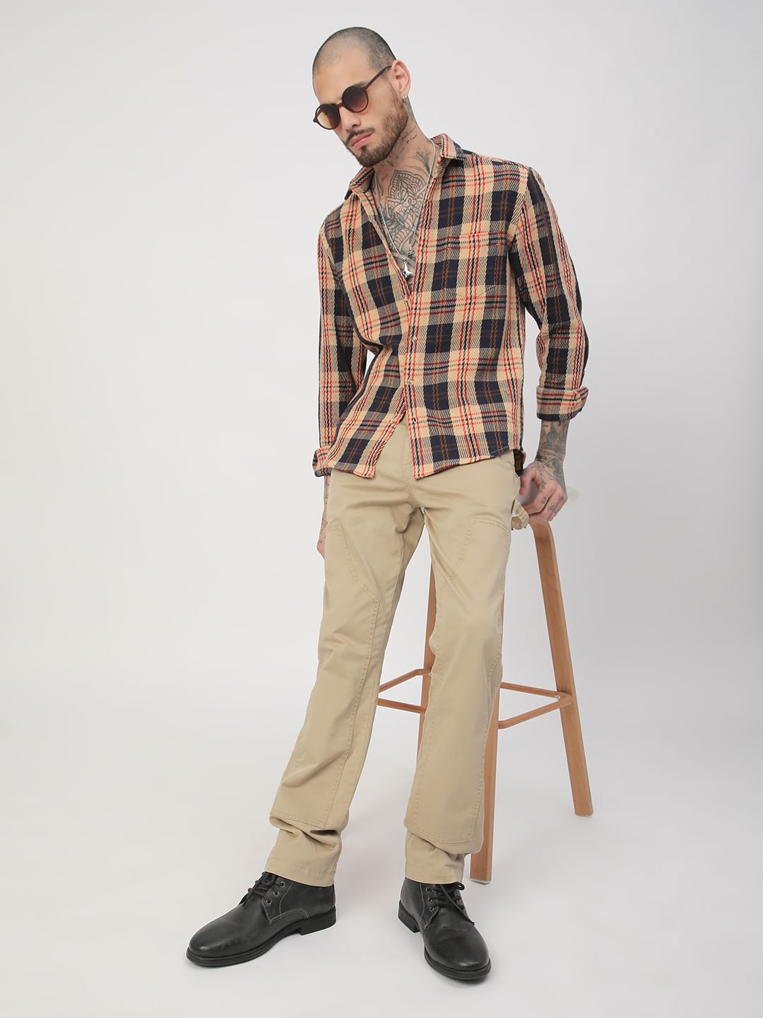 Multicolour Heavy Twill Jacquard Shirt