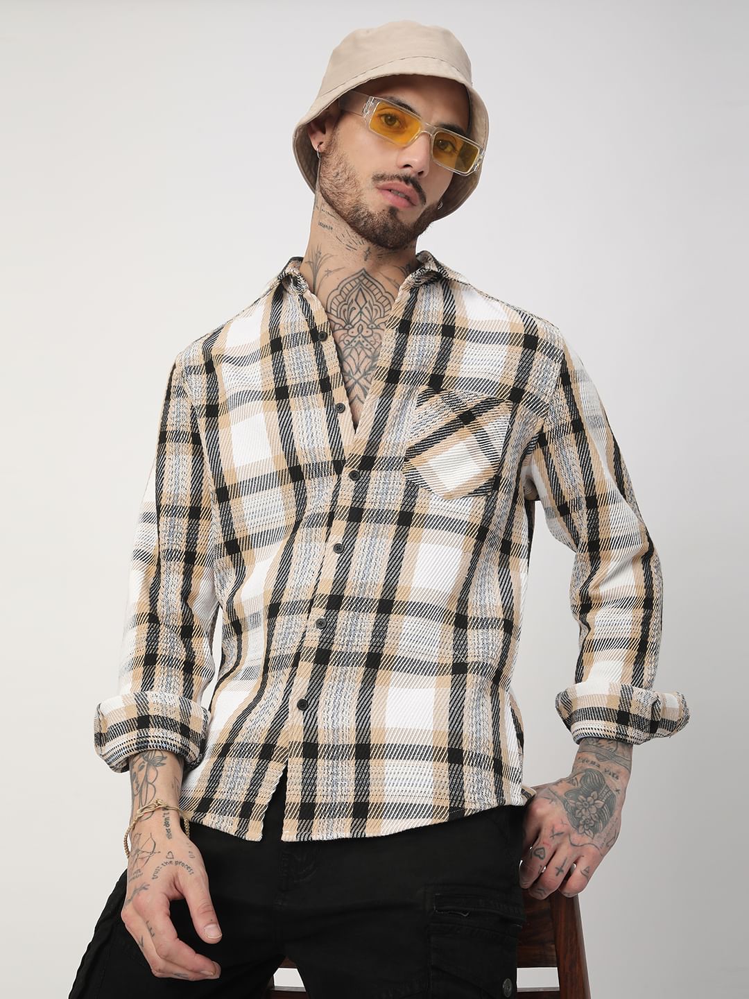 Multicolour Heavy Twill Jacquard Shirt
