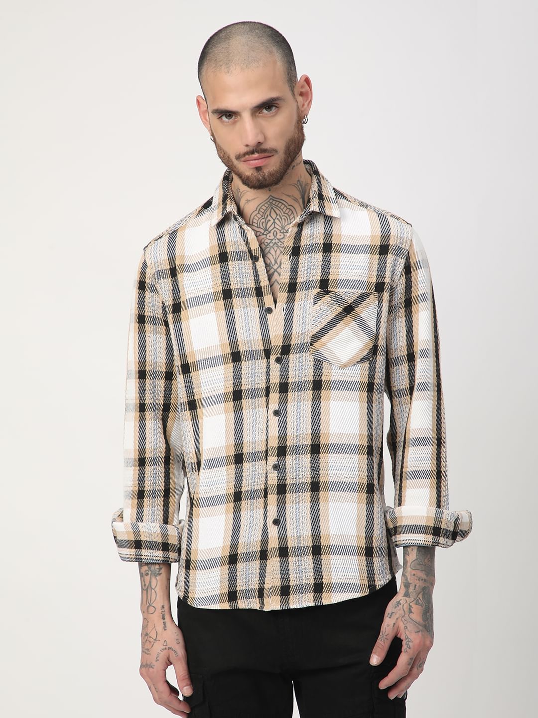 Multicolour Heavy Twill Jacquard Shirt