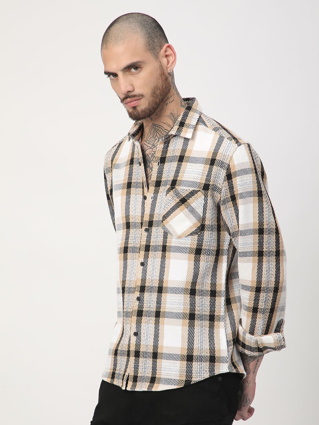 Multicolour Heavy Twill Jacquard Shirt