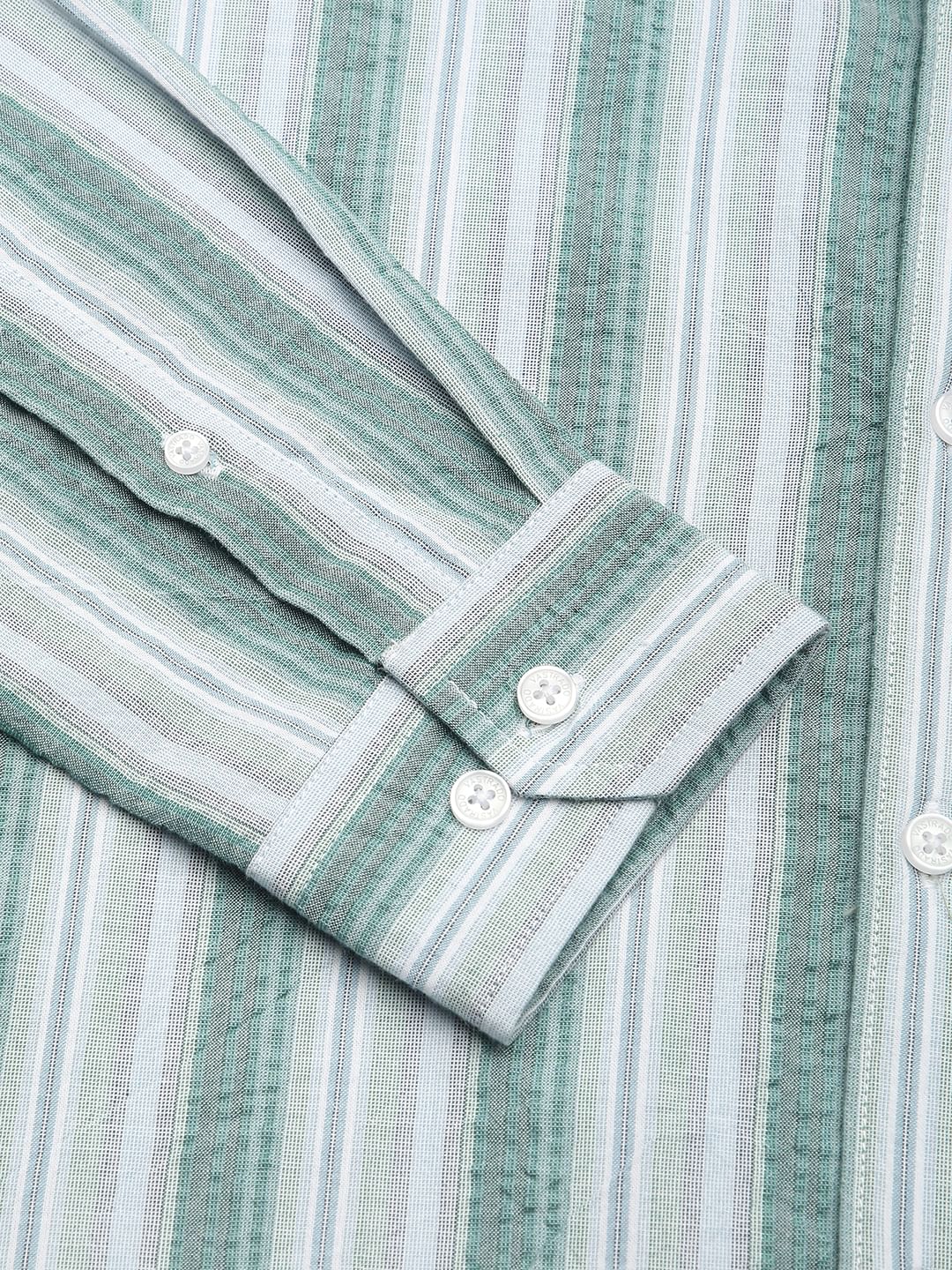 Multicolour Seersucker Striped Shirt