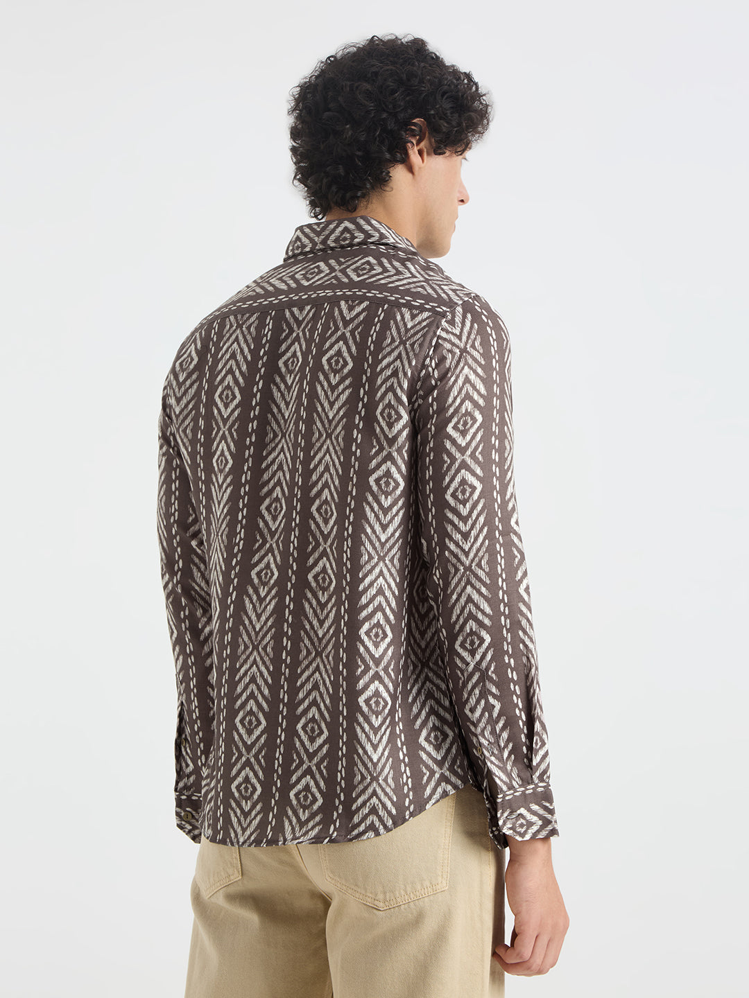 Penny Brown Ikat Printed Shirt