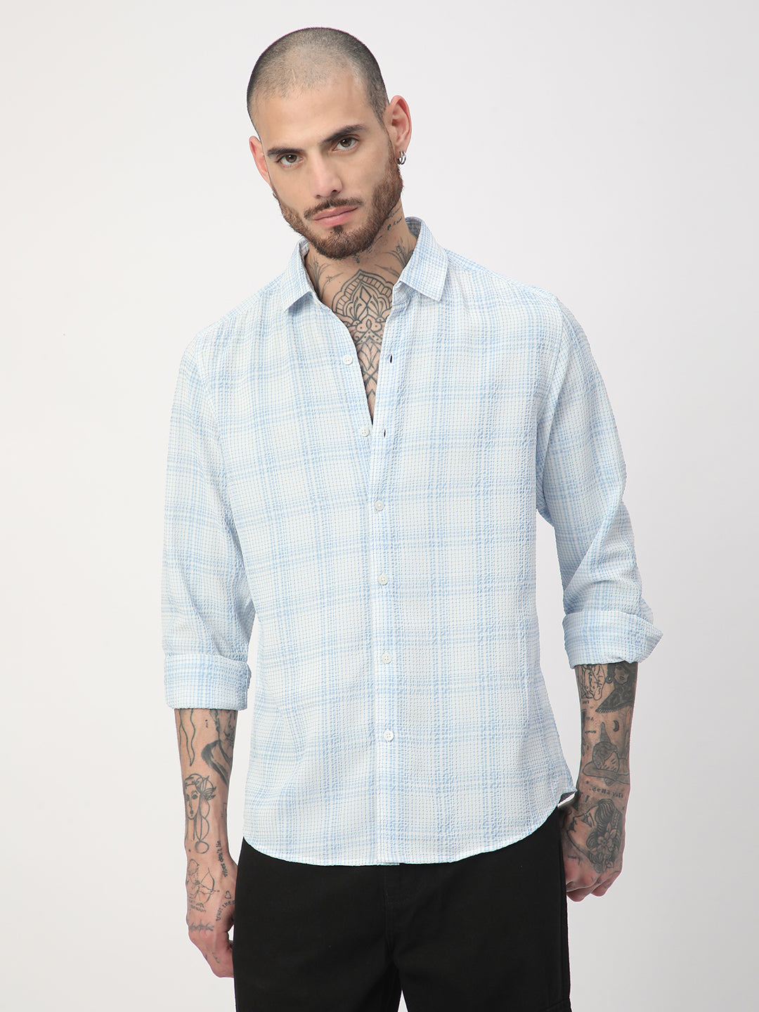 Bluey Mini Plaid Checks Seersucker Shirt
