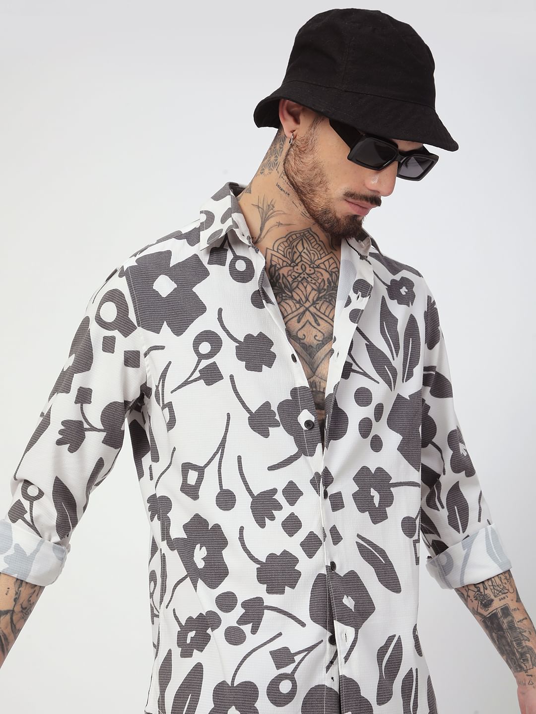 Self-Design Horizontal Striped Shirt