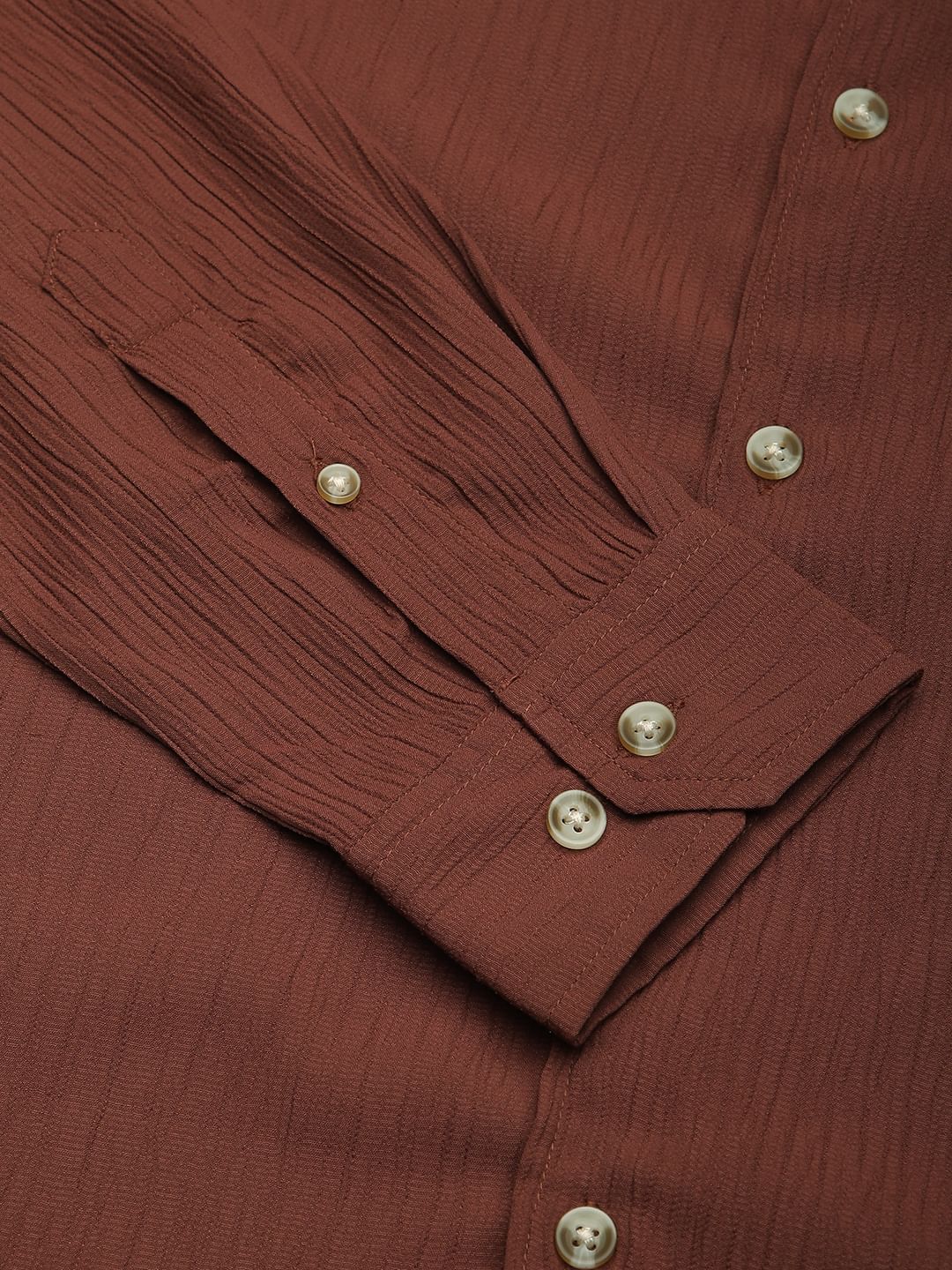 Pecan Brown Textured Shirt