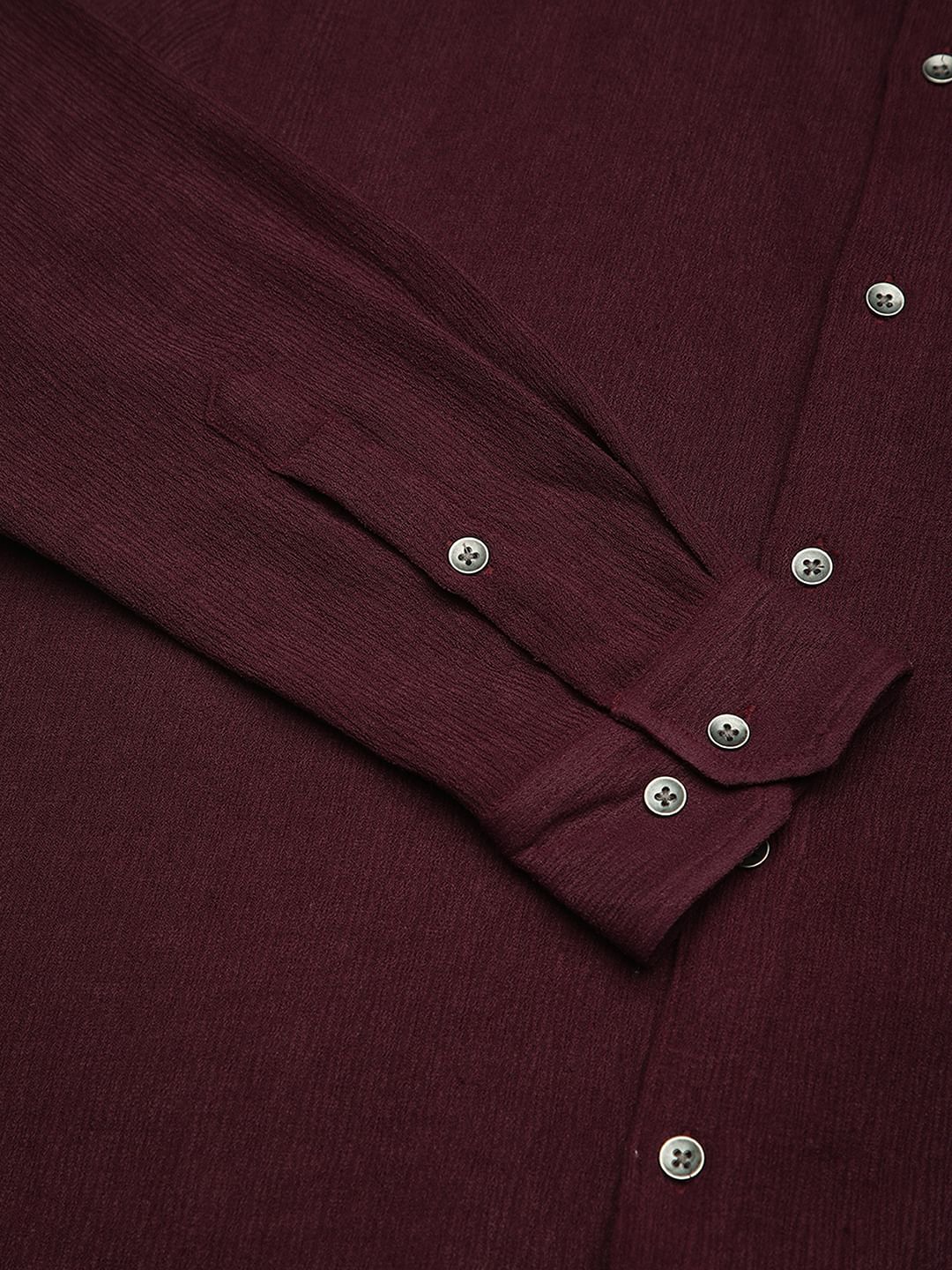 Suave Wine Crepe Shirt