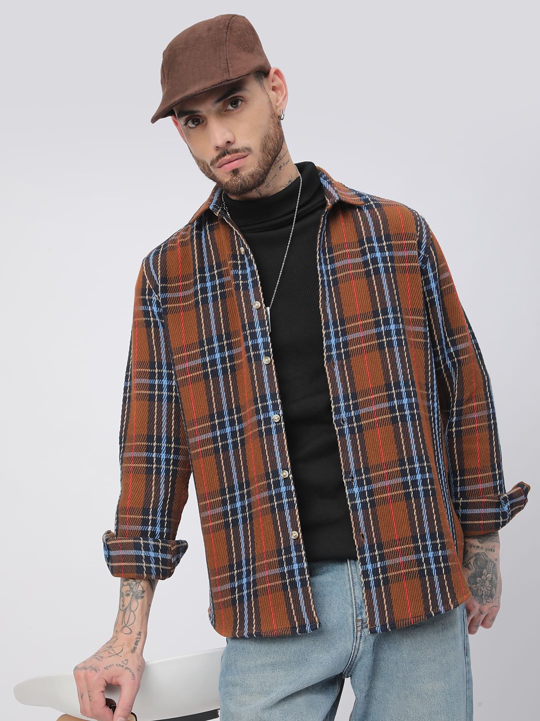Elegance Multicolour Heavy Twill Checks Shirt