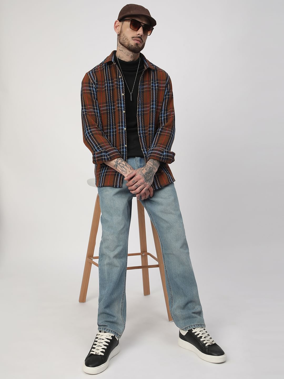 Elegance Multicolour Heavy Twill Checks Shirt