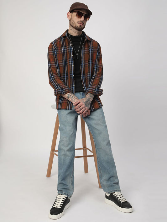 Elegance Multicolour Heavy Twill Checks Shirt