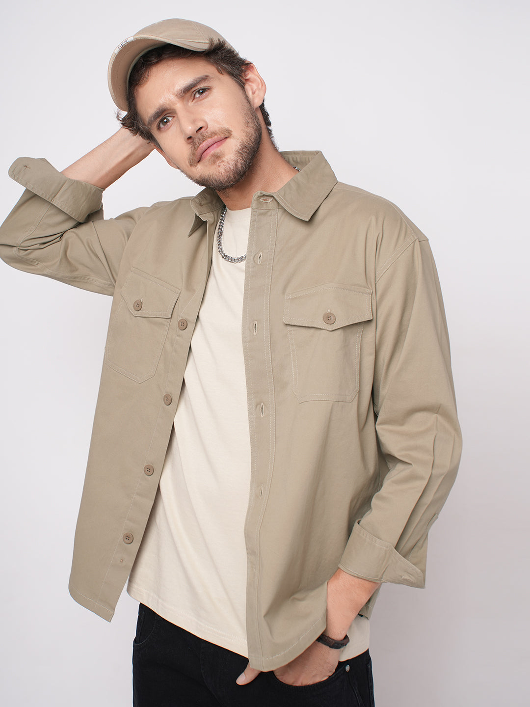 Super Soft Bridgewater Tan Double Pocket Overshirt