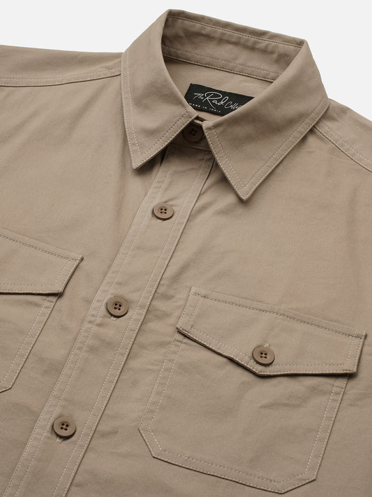 Super Soft Bridgewater Tan Double Pocket Overshirt