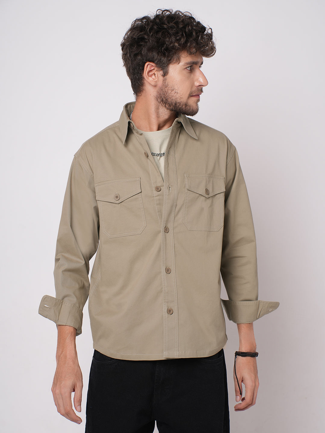Super Soft Bridgewater Tan Double Pocket Overshirt