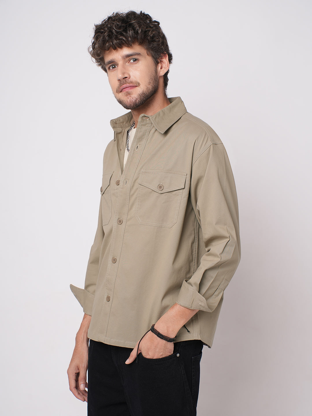 Super Soft Bridgewater Tan Double Pocket Overshirt
