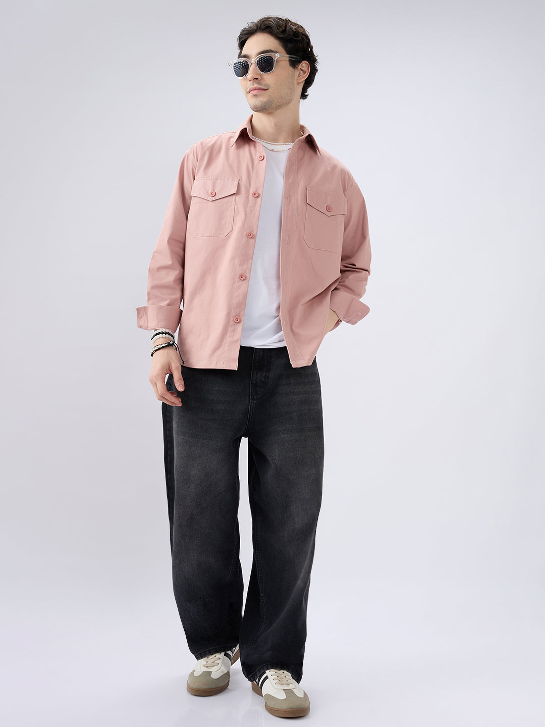 Super Soft Rose Pink Double Pocket Overshirt