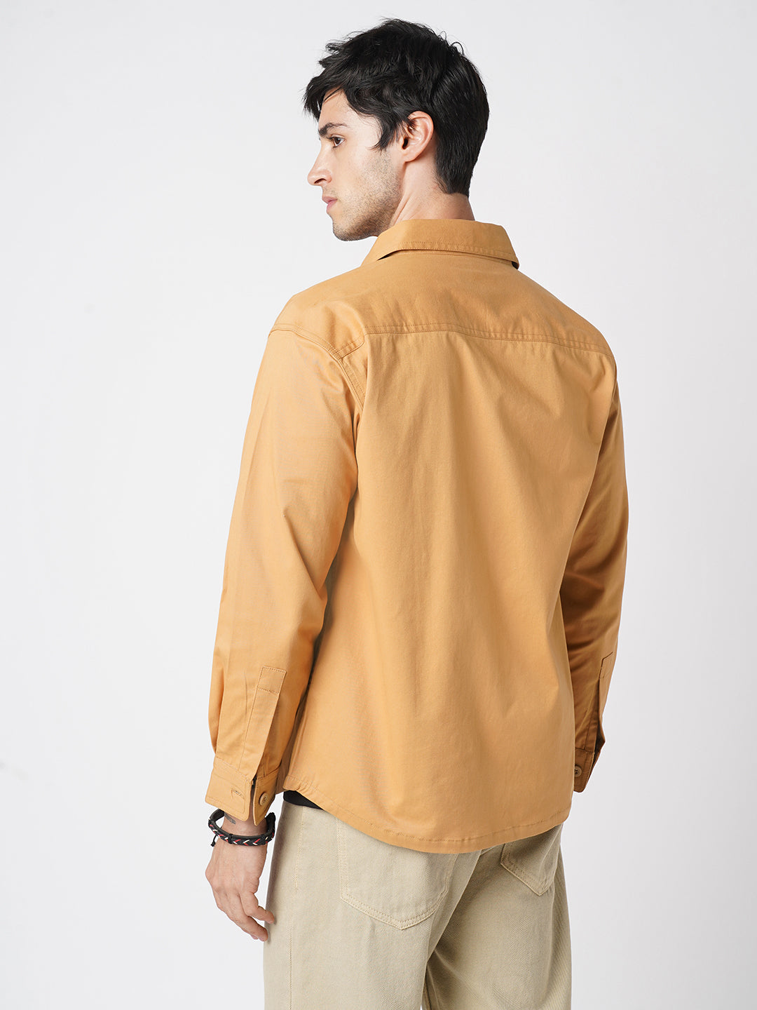 Super Soft Solid Tangerine Double Pocket Overshirt