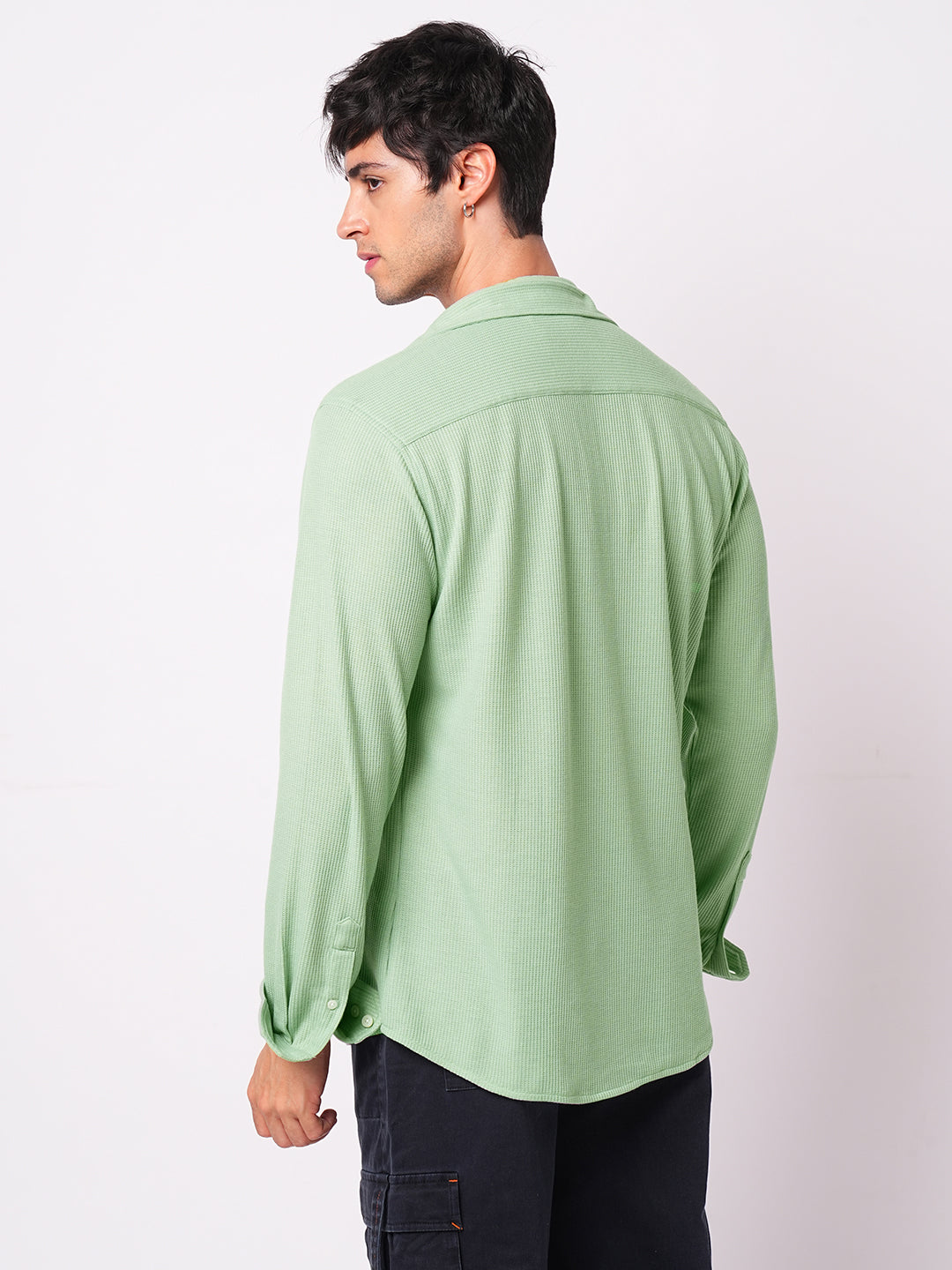 Exquisite Sage Green Knitted Shirt