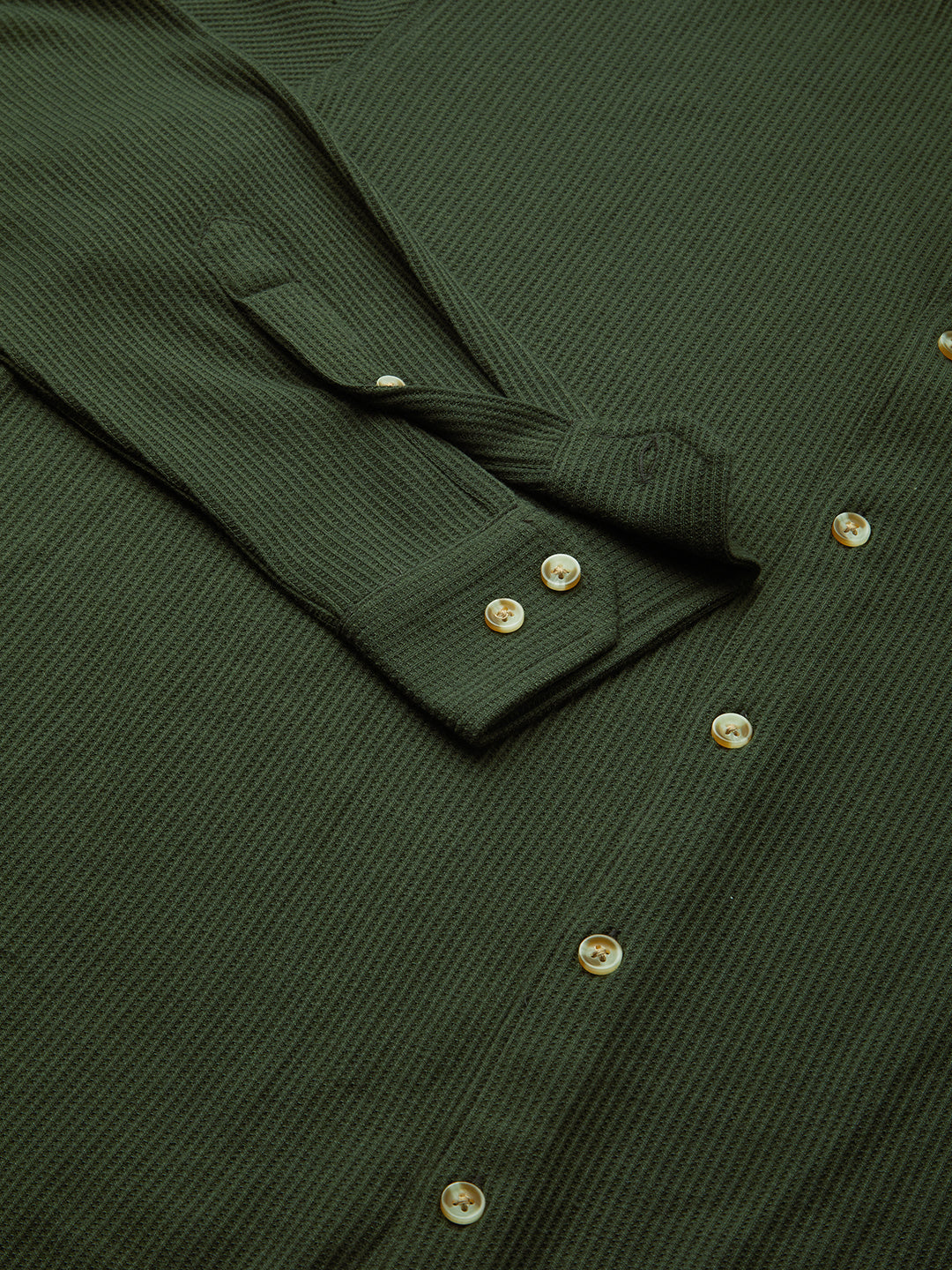 Gallant Lindworm Green Waffle Knitted Shirt
