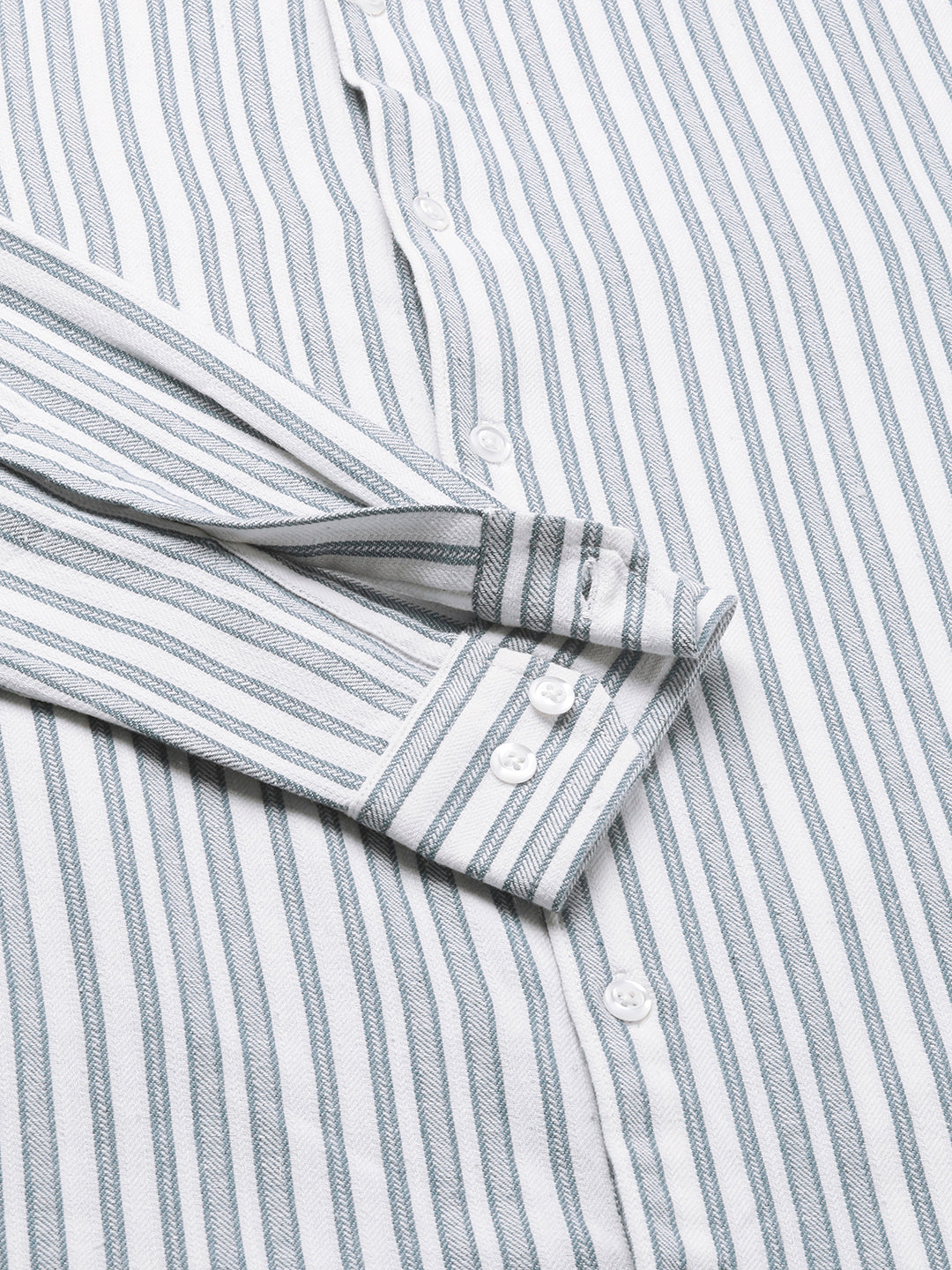 Blue & White Vertical Stripes Shirt