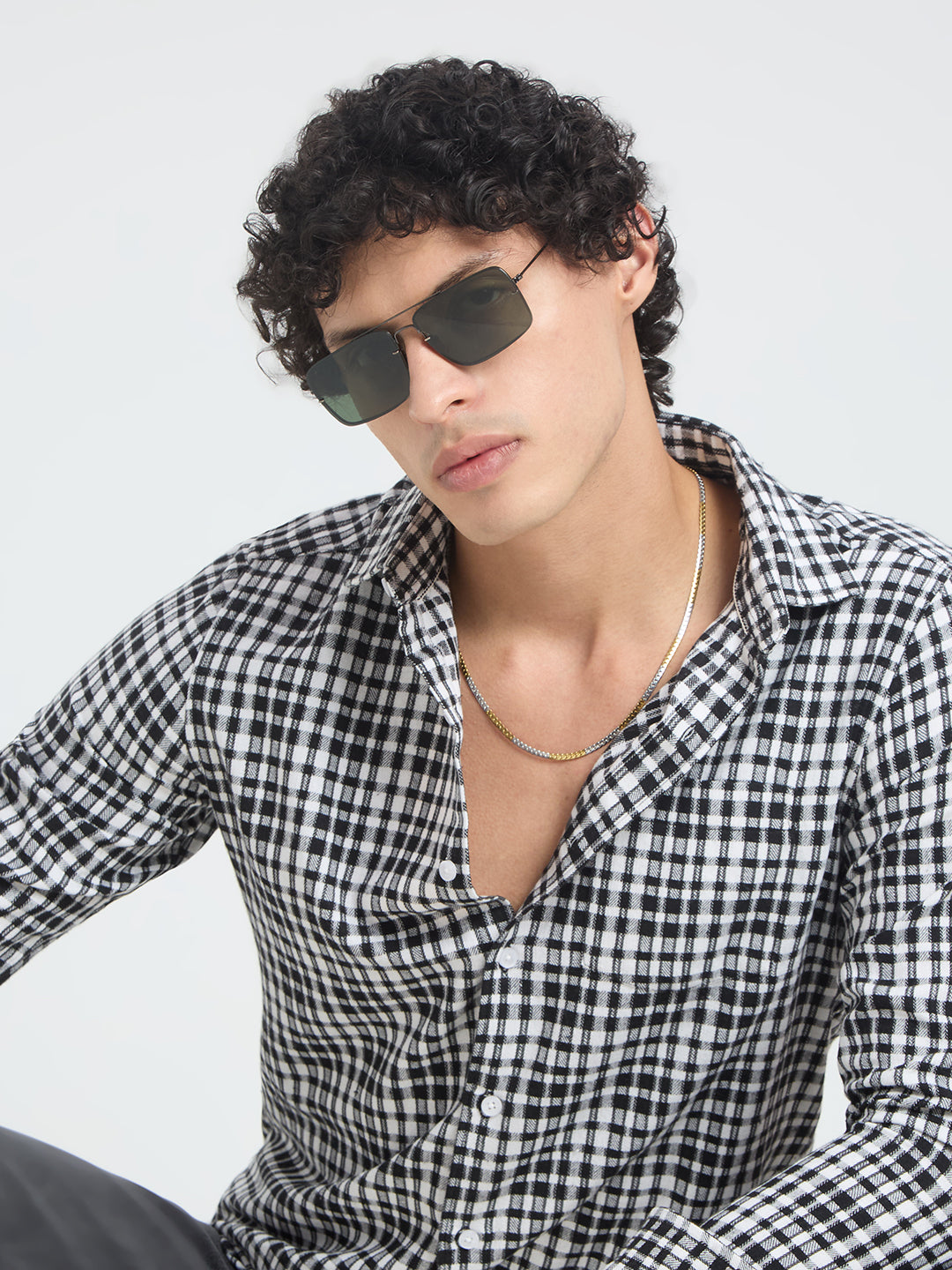 Timeless Black & White Checks Shirt