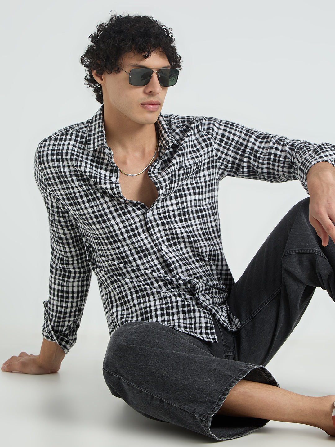 Timeless Black & White Checks Shirt