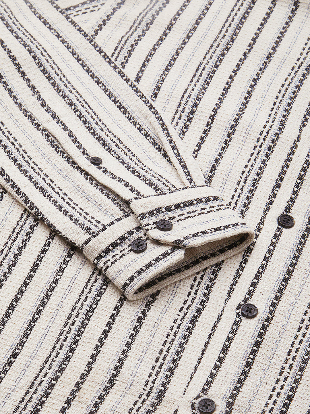 Off-White & Black Balanced Striped Shirt