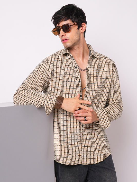 Multicolour Interweaved Checkered Shirt