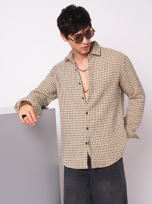 Multicolour Interweaved Checkered Shirt