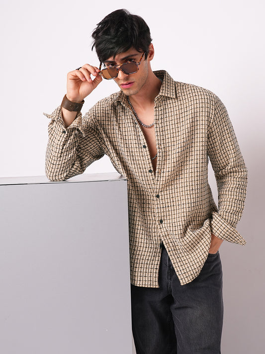 Multicolour Interweaved Checkered Shirt