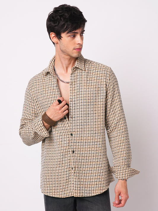 Multicolour Interweaved Checkered Shirt