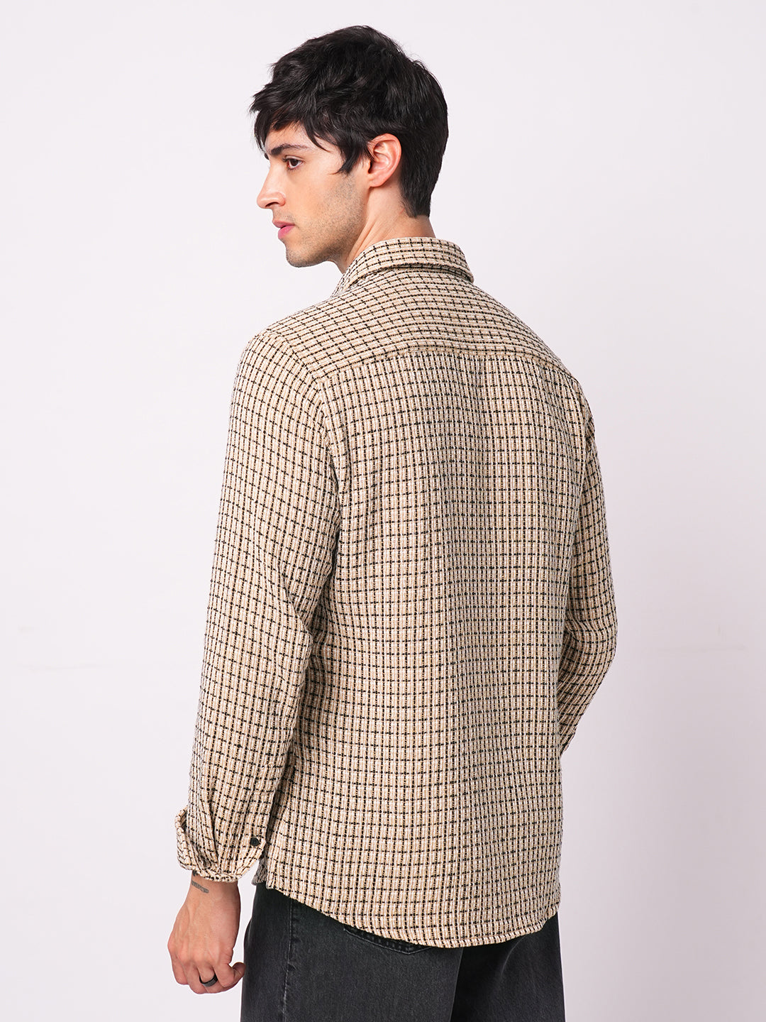 Multicolour Interweaved Checkered Shirt